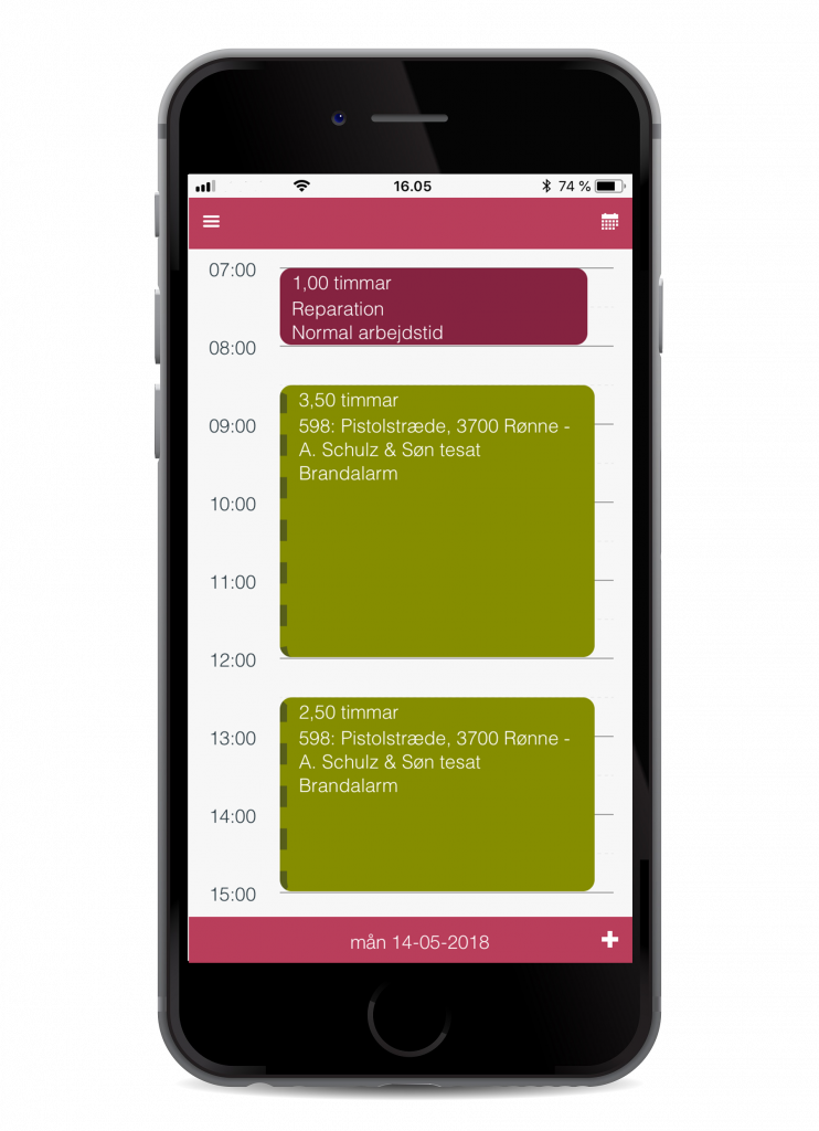Tidrapportering Mobil App