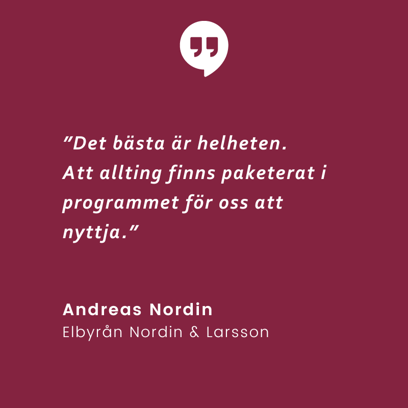 citat från Minubas kunder Elbyrån Nordin & Larsson